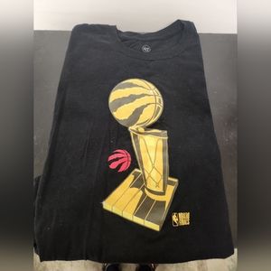 Men's Torornto Raptors 2019 NBA Champions Trophy '47 Brand Black T-Shirt